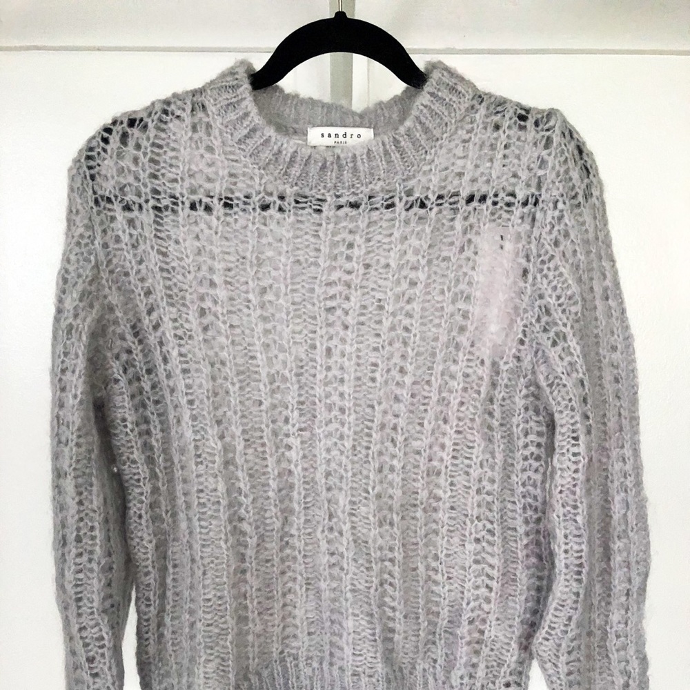Sandro Stage mohair open knit sweater